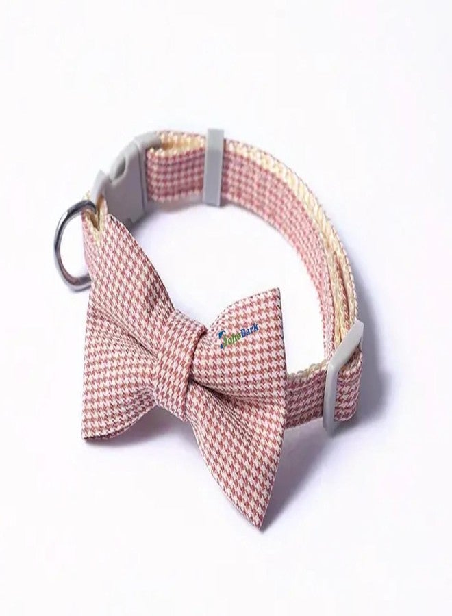 KittuPet ربطة عنق قابلة للتعديل بنقشة مربعات من KittuPet، مناسبة للجراء، لون بني - Image 1